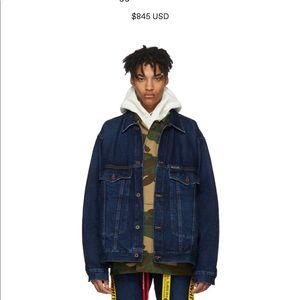 Over size off white mens jean jacket never worn